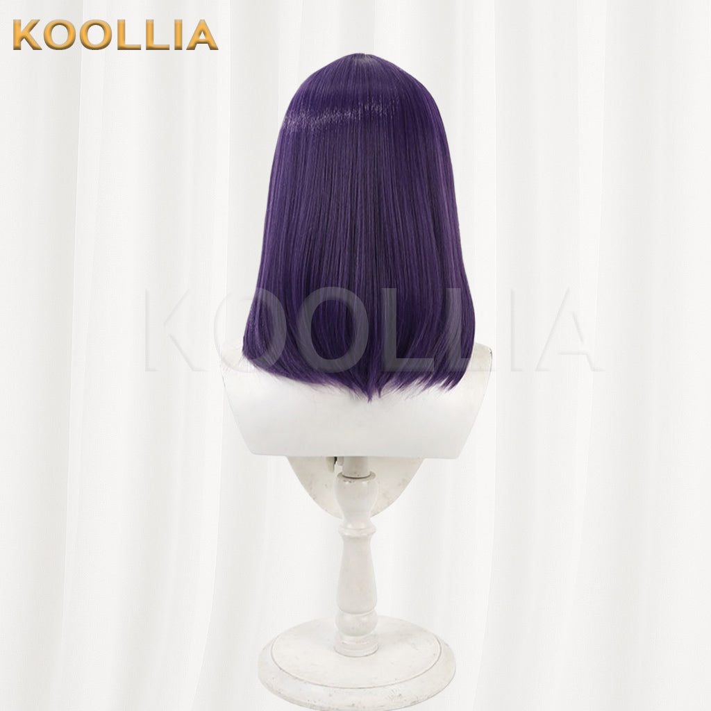 Touhou Project Nagae Iku Wig Dark Purple Shoulder Straight Bob Basic Wig