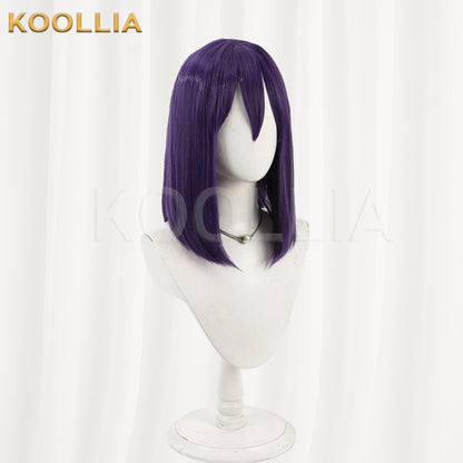 Touhou Project Nagae Iku Wig Dark Purple Shoulder Straight Bob Basic Wig