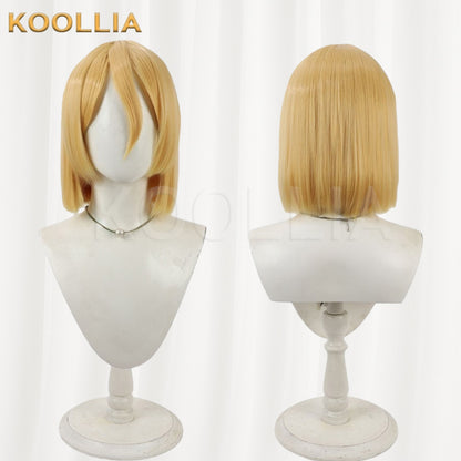 Dr.STONE Nanami Ryusui Bright Golden Bob Short Hair Basic Wig