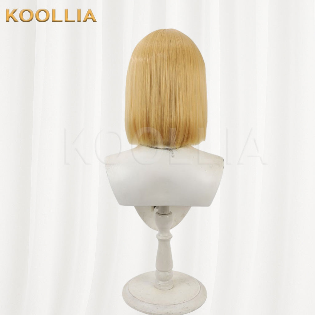 Dr.STONE Nanami Ryusui Bright Golden Bob Short Hair Basic Wig