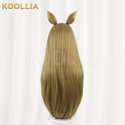 Neko Neko Kansai Cat Wig Two‑Tone Gradient Realistic Scalp Top Long Straight Basic Wig
