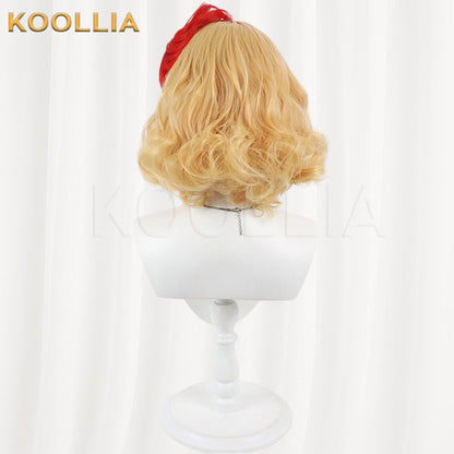 Touhou Project Niwatari Kutaka Light Blonde Basic Wig With Red Bun