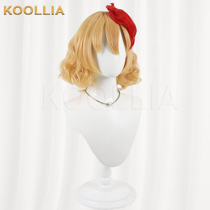 Touhou Project Niwatari Kutaka Light Blonde Basic Wig With Red Bun