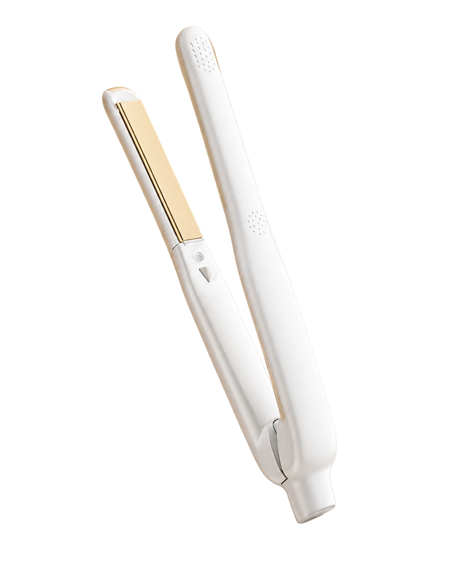 White and gold QuickStyle flat iron