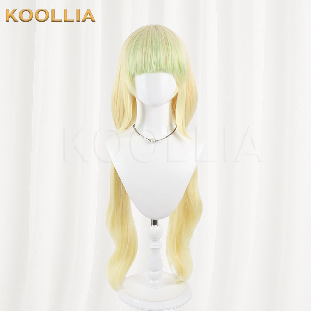 Valvrave the Liberator Pino Wig Cream Yellow Realistic Scalp Top All‑In‑One Long Wavy Twin Tails Basic Wig