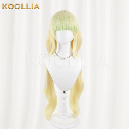 Valvrave the Liberator Pino Wig Cream Yellow Realistic Scalp Top All‑In‑One Long Wavy Twin Tails Basic Wig