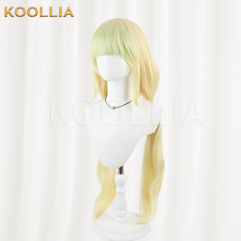 Valvrave the Liberator Pino Wig Cream Yellow Realistic Scalp Top All‑In‑One Long Wavy Twin Tails Basic Wig