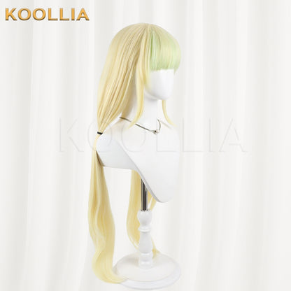 Valvrave the Liberator Pino Wig Cream Yellow Realistic Scalp Top All‑In‑One Long Wavy Twin Tails Basic Wig