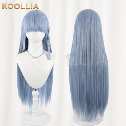 Re:Zero Rem Wig Misty Ice‑Blue Realistic Scalp Top 3D Fan‑Art Extra‑Long Loose Wig Basic Wig