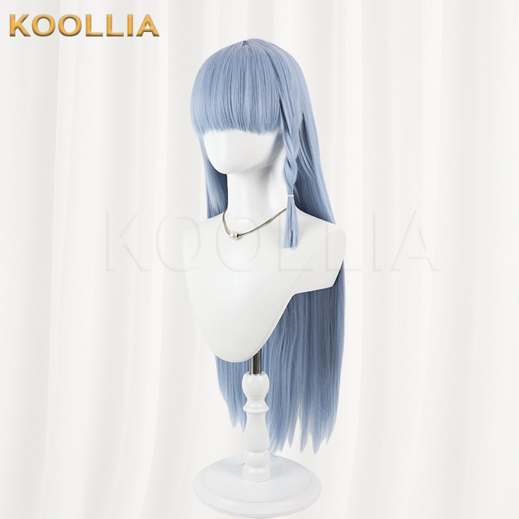 Re:Zero Rem Wig Misty Ice‑Blue Realistic Scalp Top 3D Fan‑Art Extra‑Long Loose Wig Basic Wig