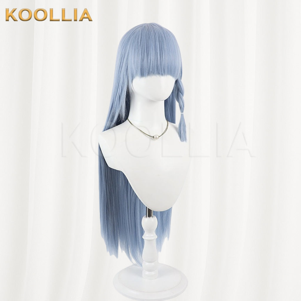 Re:Zero Rem Wig Misty Ice‑Blue Realistic Scalp Top 3D Fan‑Art Extra‑Long Loose Wig Basic Wig