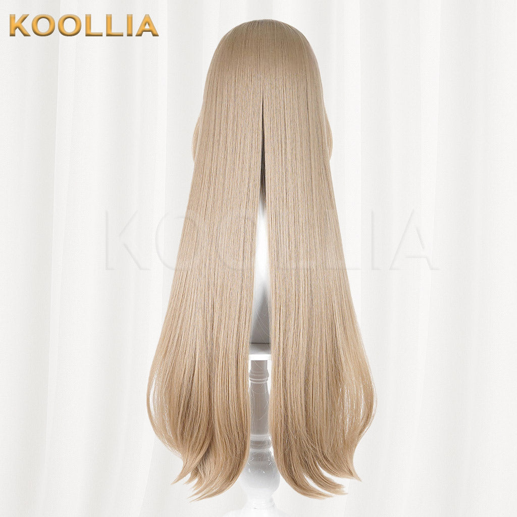 Genshin Impact Sandrone Solid Milk Tea Light Brown 100cm Long Straight Basic Wig