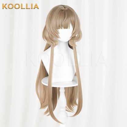 Genshin Impact Sandrone Solid Milk Tea Light Brown 100cm Long Straight Basic Wig