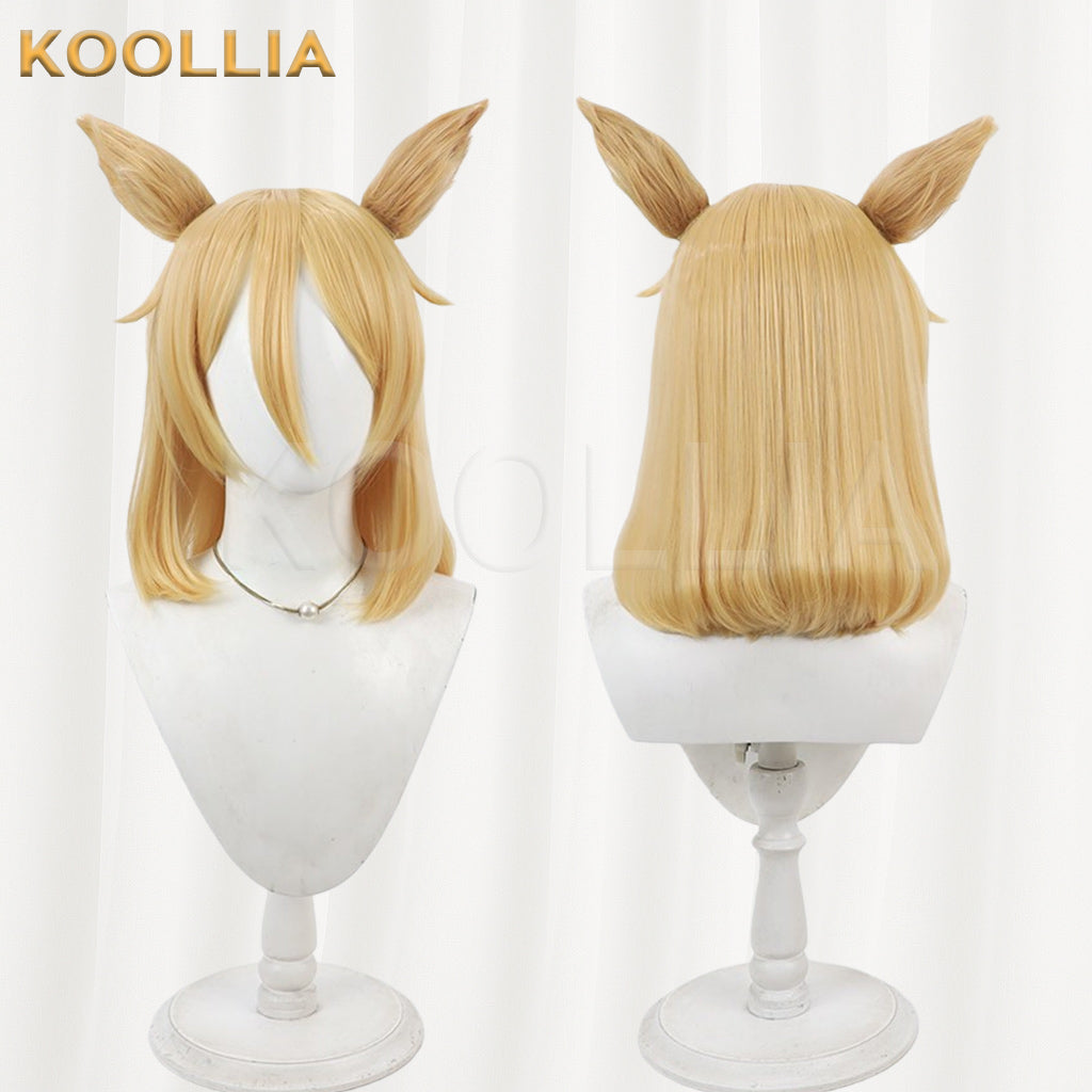 Touhou Project Satsuki Rin Wig Light Orange Fox Ears Short Basic Wig