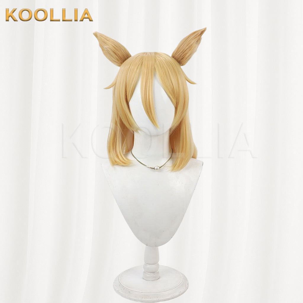 Touhou Project Satsuki Rin Wig Light Orange Fox Ears Short Basic Wig