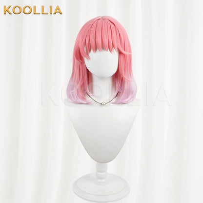 Maebashi Majo Sekijō Yuna Wig Sakura Pink Gradient Layered Short Basic Wig
