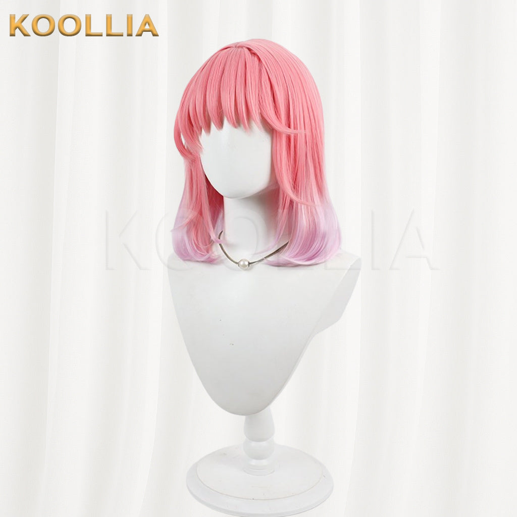 Maebashi Majo Sekijō Yuna Wig Sakura Pink Gradient Layered Short Basic Wig