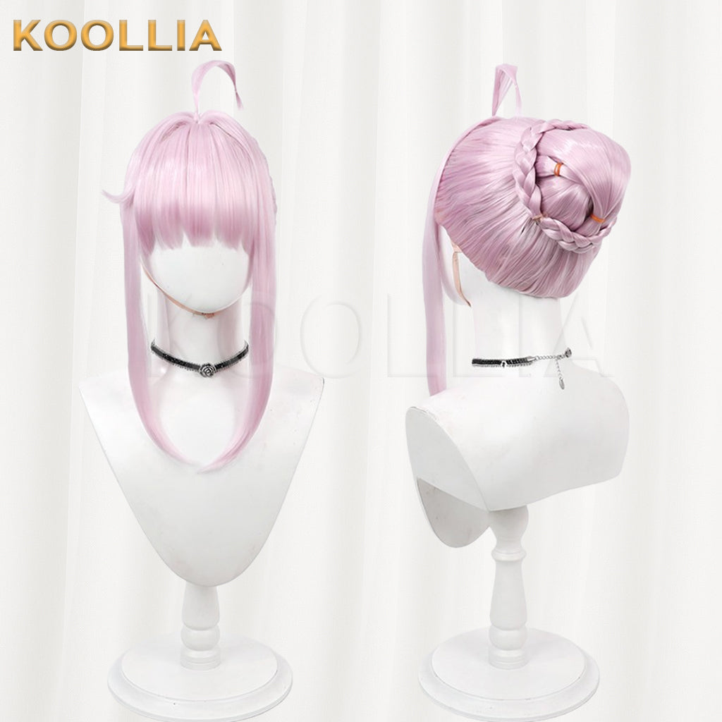 Blue Archive Shiranui Kaya Wig Light Cherry Blossom Pink Short Straight Basic Wig