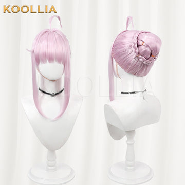 Blue Archive Shiranui Kaya Wig Light Cherry Blossom Pink Short Straight Basic Wig