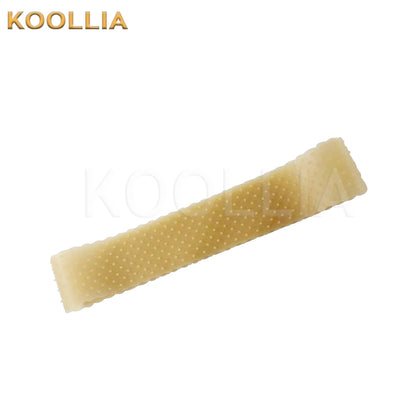 "Professional translucent silicone wig grip band by Koollia, featuring a non-slip dotted texture design for secure and glueless wig placement on a white background."