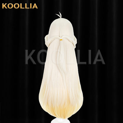 Wuthering Waves Sui Sui Wig Tao Tao Ju Collab Off-White Light Gold Gradient Medium-Long Curly Basic Wig