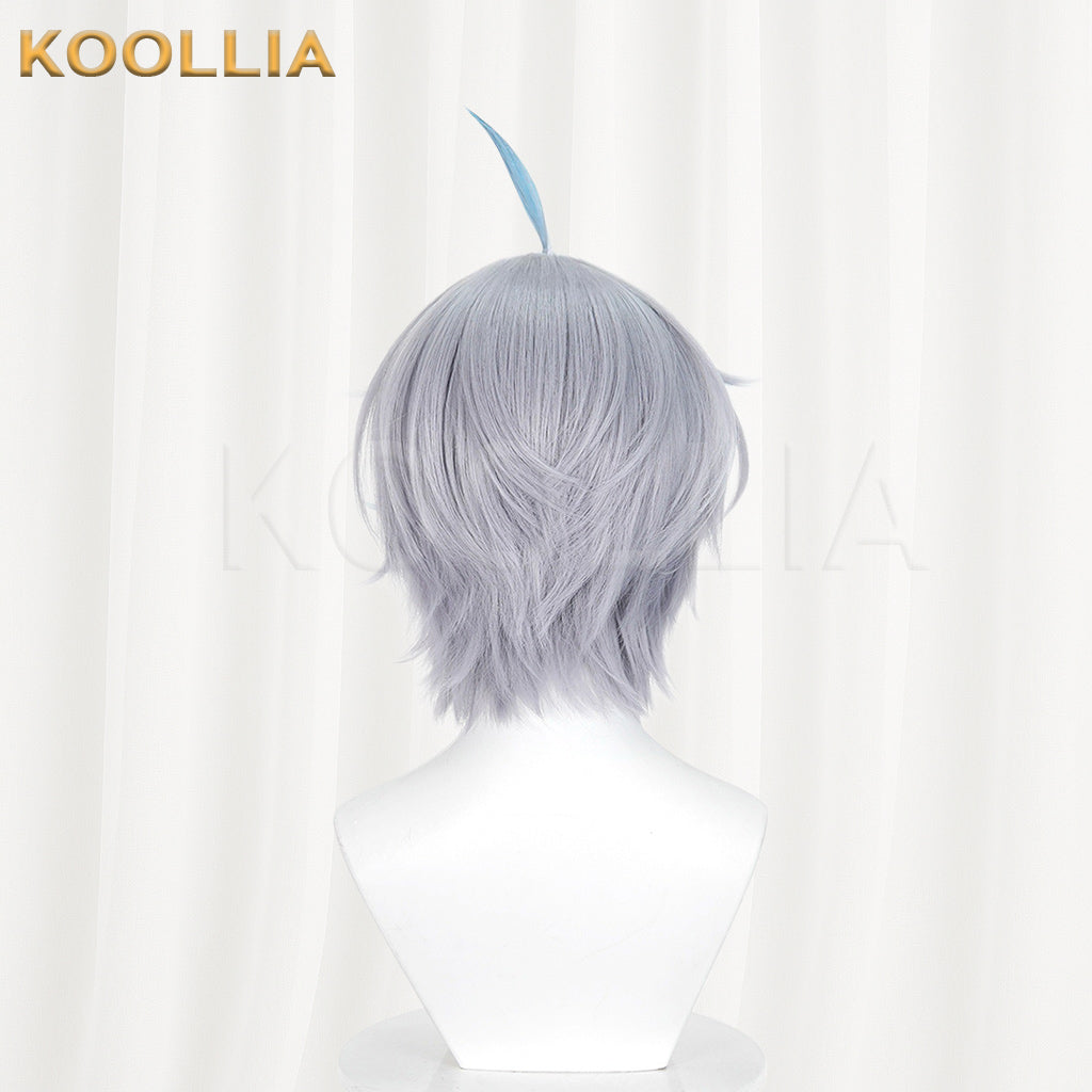 Honor of Kings Sun Bin Wig Pochacco Breeze Silver Gray Ice Blue Short Basic Wig