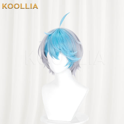 Honor of Kings Sun Bin Wig Pochacco Breeze Silver Gray Ice Blue Short Basic Wig