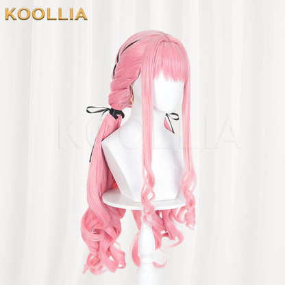 Infinity Nikki Su Nikki Wig Cherry Pink Double Braid Long Curly Basic Wig