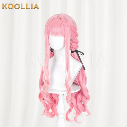 Infinity Nikki Su Nikki Wig Cherry Pink Double Braid Long Curly Basic Wig