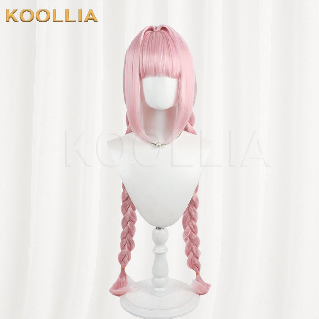 Magia Record Tamaki Iroha Wig Sakura Pink Double Braids Basic Wig