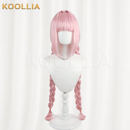 Magia Record Tamaki Iroha Wig Sakura Pink Double Braids Basic Wig