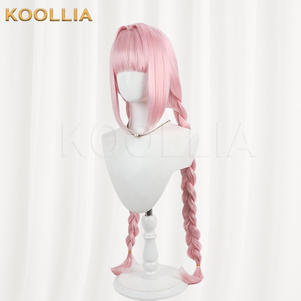 Magia Record Tamaki Iroha Wig Sakura Pink Double Braids Basic Wig
