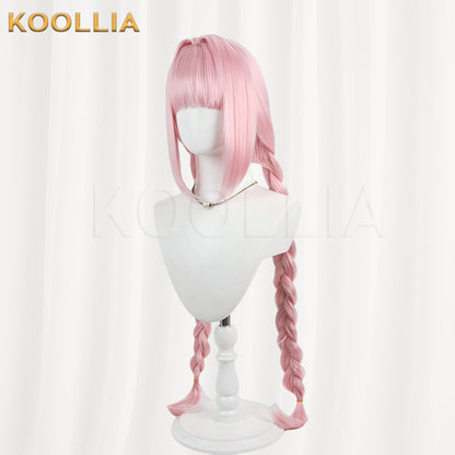 Magia Record Tamaki Iroha Wig Sakura Pink Double Braids Basic Wig
