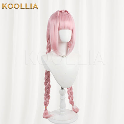 Magia Record Tamaki Iroha Wig Sakura Pink Double Braids Basic Wig