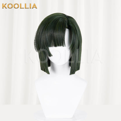 Hikaru no Go Toya Akira Wig Dark Moss Green Short Bob Basic Wig