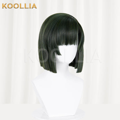 Hikaru no Go Toya Akira Wig Dark Moss Green Short Bob Basic Wig