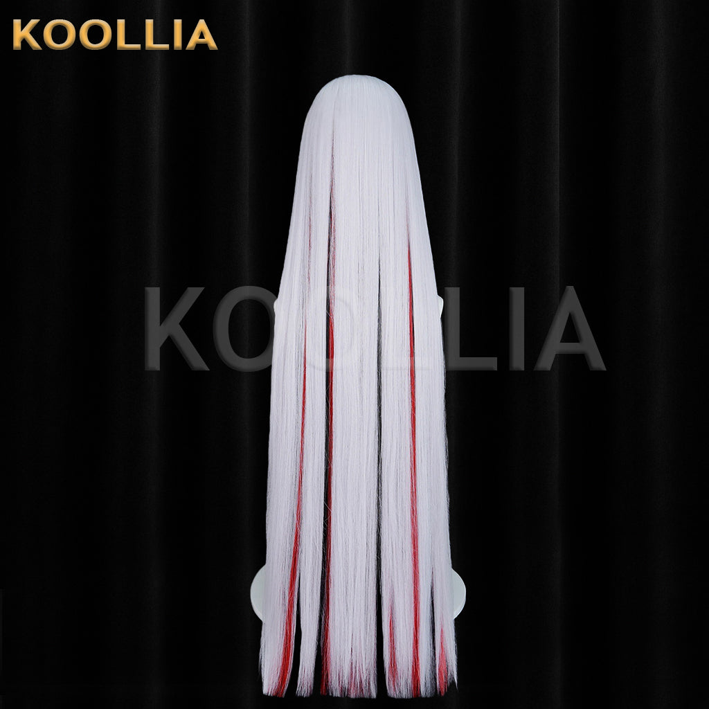 Honkai Star Rail Voidshadow Wig Joy Star Aha Silver White Red Black Highlights Extra-Long Straight Basic Wig