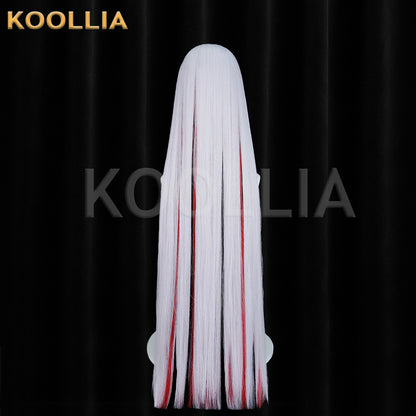 Honkai Star Rail Voidshadow Wig Joy Star Aha Silver White Red Black Highlights Extra-Long Straight Basic Wig