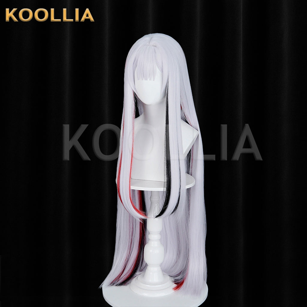 Honkai Star Rail Voidshadow Wig Joy Star Aha Silver White Red Black Highlights Extra-Long Straight Basic Wig