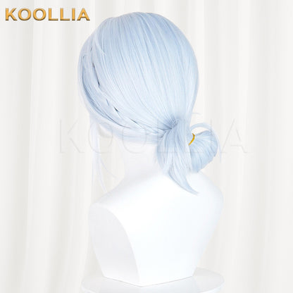 Additional Legacy Wen Xiaohui Light Ice Blue Low Braided Ponytail Cosplay Wig Basic Wig