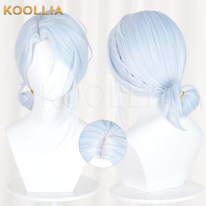Additional Legacy Wen Xiaohui Light Ice Blue Low Braided Ponytail Cosplay Wig Basic Wig