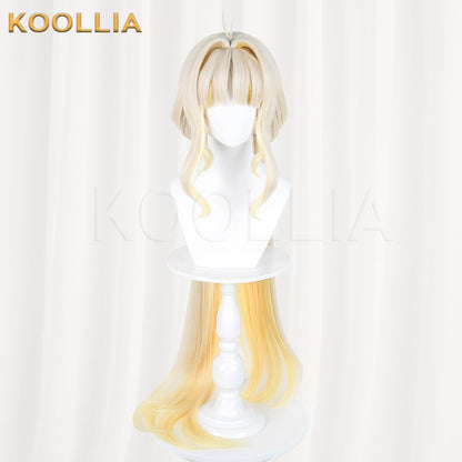 Wuthering Waves Su-Su Cream White Gradient Golden Long Hair Detachable Ponytail Basic Wig