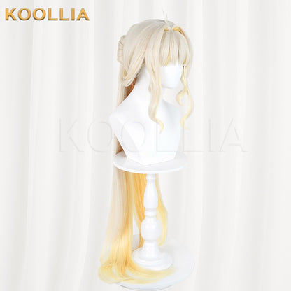 Wuthering Waves Su-Su Cream White Gradient Golden Long Hair Detachable Ponytail Basic Wig