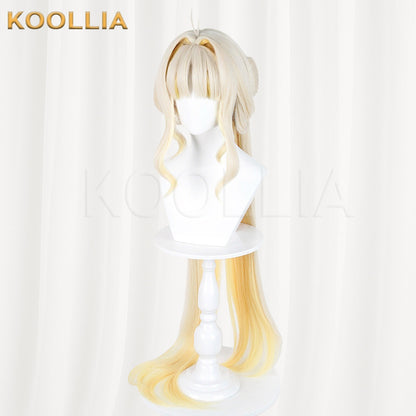 Wuthering Waves Su-Su Cream White Gradient Golden Long Hair Detachable Ponytail Basic Wig
