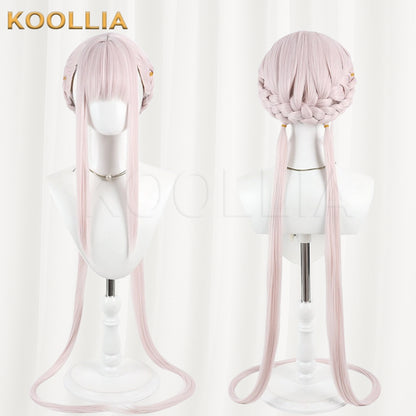 Anemoi Yuki Hiyaka Wig Soft Pink Realistic Scalp Top All‑In‑One Braided Updo Basic Wig