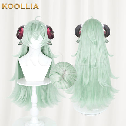 Loop Eloy Wig Mint Light‑Cyan Green Realistic Scalp Top Thick Mixed Fluffy Silk Extra‑long Layered Wig Basic Wig