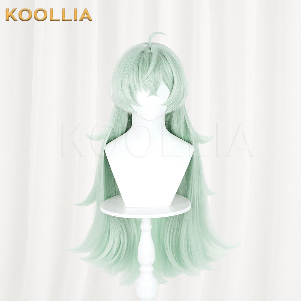 Loop Eloy Wig Mint Light‑Cyan Green Realistic Scalp Top Thick Mixed Fluffy Silk Extra‑long Layered Wig Basic Wig