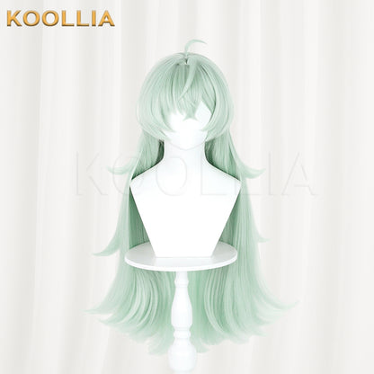 Loop Eloy Wig Mint Light‑Cyan Green Realistic Scalp Top Thick Mixed Fluffy Silk Extra‑long Layered Wig Basic Wig