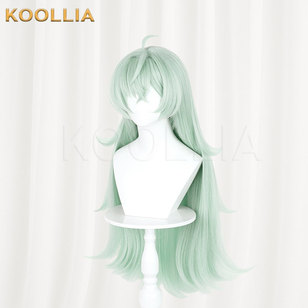 Loop Eloy Wig Mint Light‑Cyan Green Realistic Scalp Top Thick Mixed Fluffy Silk Extra‑long Layered Wig Basic Wig