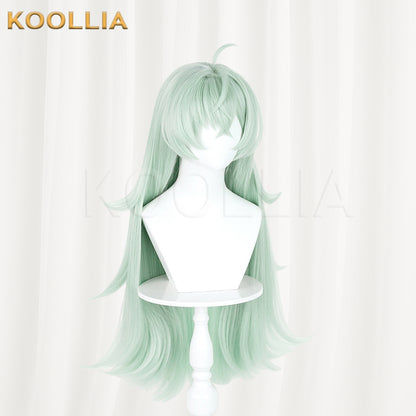 Loop Eloy Wig Mint Light‑Cyan Green Realistic Scalp Top Thick Mixed Fluffy Silk Extra‑long Layered Wig Basic Wig
